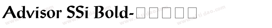 Advisor SSi Bold字体转换